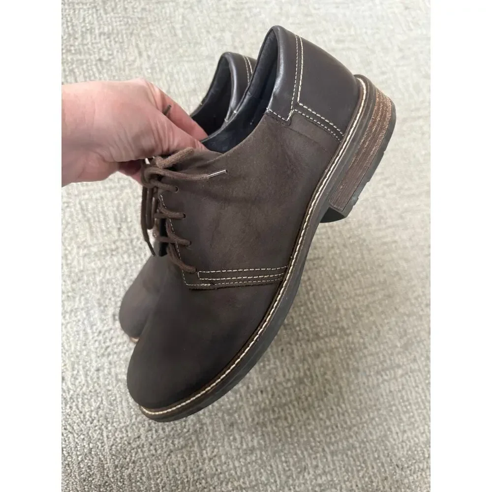 Naot Chief Oily Brown Nubuck/French Roast Leather/Hazelnut Leather Mens 43‎ 10.5